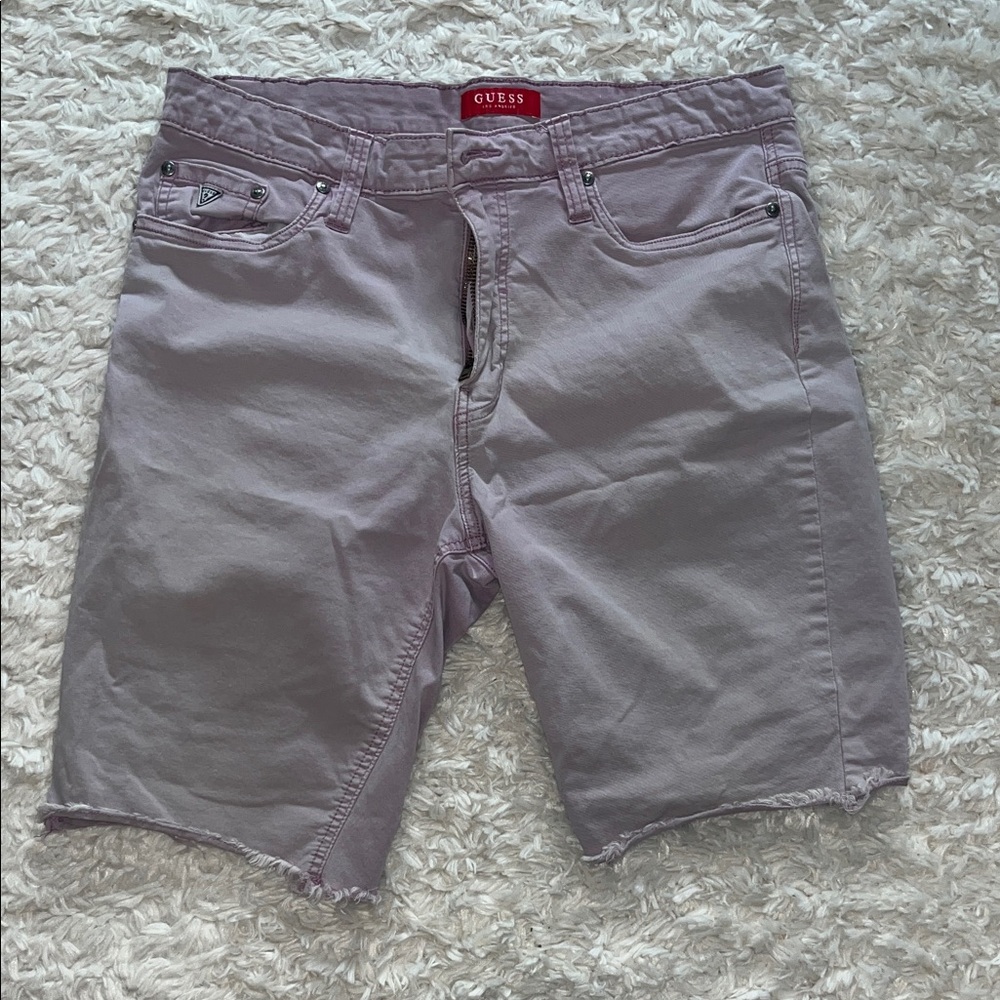 💎 Guess Men's Light Purple Jean Shorts
